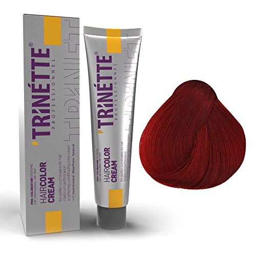 Trinette Profesional No 8.6 Rubio Claro Rojo Crema Colorante Permanente para el Cabello 100 ml – Tonos rojos intensos; reflejos profundos; alta cobertura; calidad de salón duradera