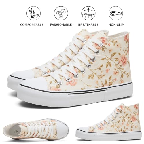 Image of hash bubbie High Top Canvas Sneakers Fashion Walking Shoes