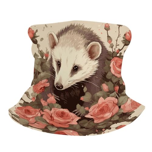 Neck Gaiter Face Mask Men Women, Skeleton Face Mask Scart Cover for Dust Wind Sun Protection