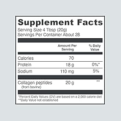 Alternative view of Vital Proteins Grass Fed Collagen Peptides Powder, Supports Hair, Skin, Nails, Bones, and Joints Health, Hydrolyzed Peptides - Zero Sugar, Unflavored, 19.3oz