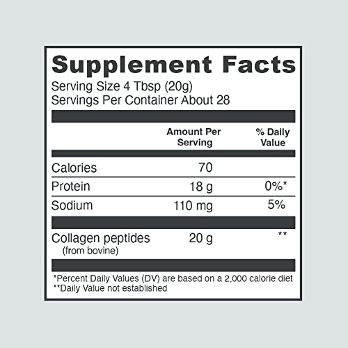 Vital Proteins Grass Fed Collagen Peptides Powder, Supports Hair, Skin, Nails, Bones, and Joints Health, Hydrolyzed Peptides - Zero Sugar, Unflavored, 19.3oz - Image 3