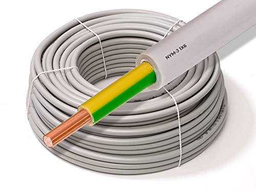 NYM-J Cavo 1 x 6 mm² messa a terra linea/messa a