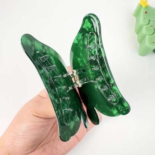 2 piezas de pinzas para cabello con diseño de gorro de Santa rojo y verde de Navidad, accesorios de peluquería para mujeres miniatura 6