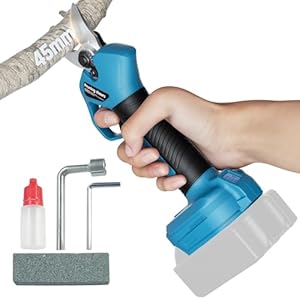 Powtree Accu-takkenschaar, elektrische snoeischaar, 45 mm, voor Makita 18 V (zonder accu), borstelloze motor, elektrische takkenzaag, accuschaar, lcd-display voor het snoeien van bomen en fruitbomen