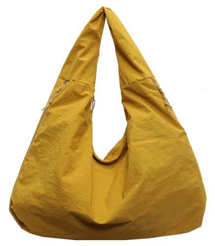Image of Slouchy Nylon Hobo Bags Women Underarm Shoulder Bag Crescent Crossbody Purses Trendy Large Travel Beach Tote Handbag