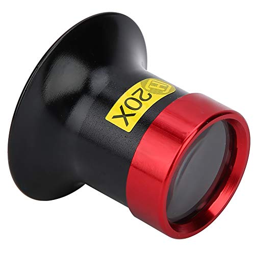 Loupe d'horloger, 20X réparation de loupe d'oeil d'alliage d'aluminium de loupe de bijoutier, loupe pour la montre pour les outils de verre de loupe d'oeil de...