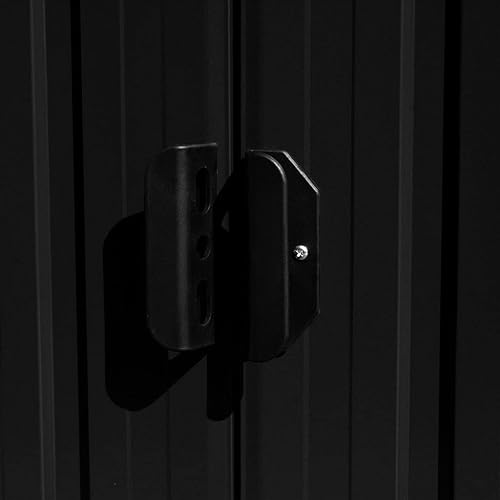 Miniatura 5 de Loibinfen Cobertizo grande para jardín al aire libre con puertas correderas y rejillas de ventilación, cobertizo de herramientas para exteriores,