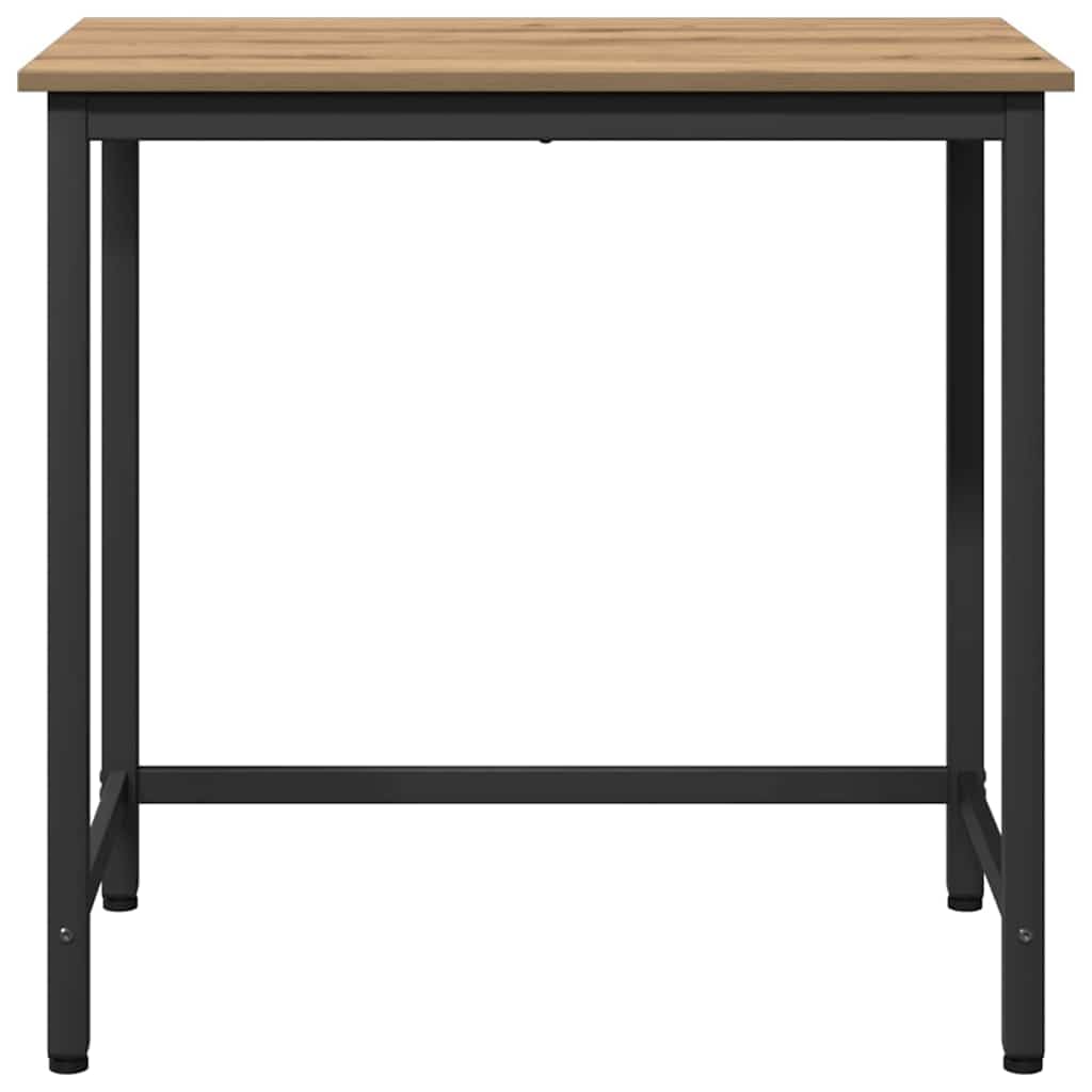 Artisan-Roble Escritorio 100 x 50 x 76,5 cm, mesa de trabajo regulable en altura para oficina en casa, mesa de oficina estable de madera y acero, estación de trabajo versátil para ordenador