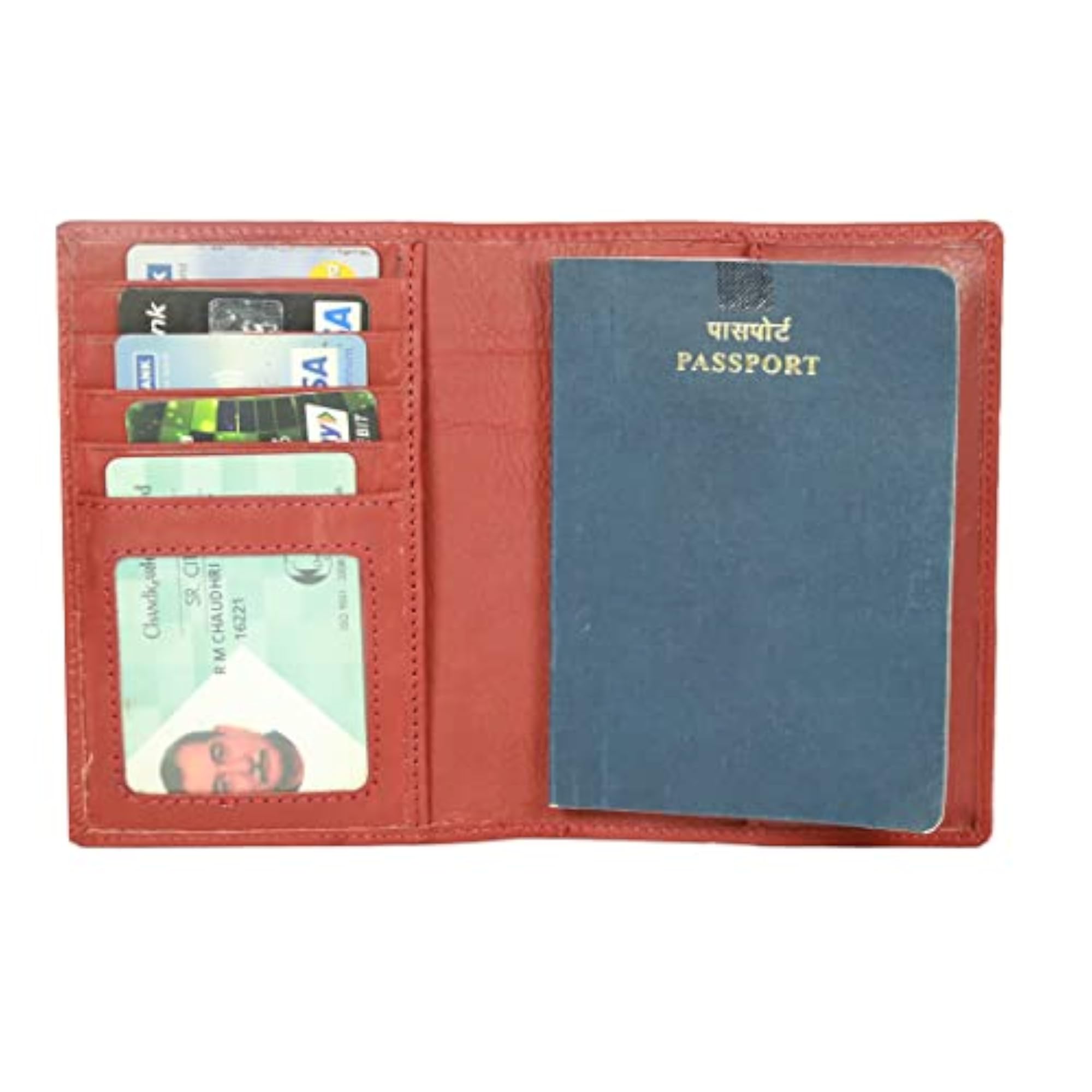 Genuine Leather Passport Holder for Men & Women, Elegant Travel Accessory
