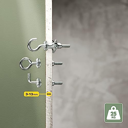 Rapid Hollow Wall Anchors, Pack of 12 Wall Hooks Heavy Duty - Image 2