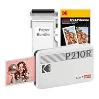 KODAK Mini 2 Retro 4PASS Stampante Fotografica Portatile (5.3x8.6cm) + Pacchetto con 38 Fogli,...