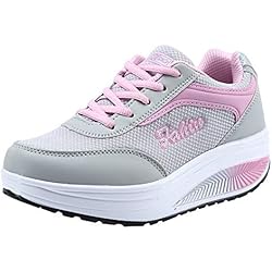 Playeras De Trabajo Para Mujer Zapatos Mujer Deportivas Mujer Baratas Zapatillas Padel Mujer Blancas Zapatos Planos Cuña Zapatos de Tenis de Entrenamiento Gimnasio para Correr Zapatos de Deporte para Mujer Slip On