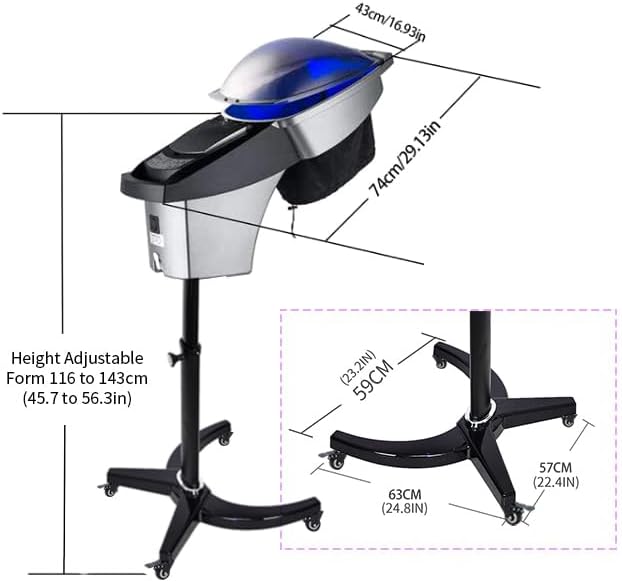 Salon Hair Steamer, Professional O3 Ozone Micro Mist Hair Steamer Accelerator Color Processor Hair Treatment - Image 4