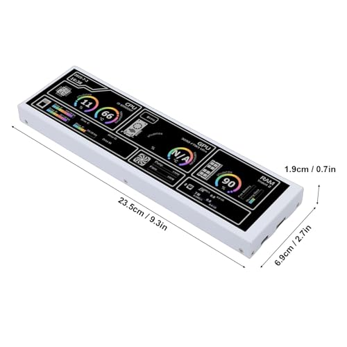Image of ciciglow 8.8 Inch Computer Secondary Screen, PC CPU GPU Temperature Monitor with 178 1920x480 LCD Display for Computer Case RAM HDD Data Monitor