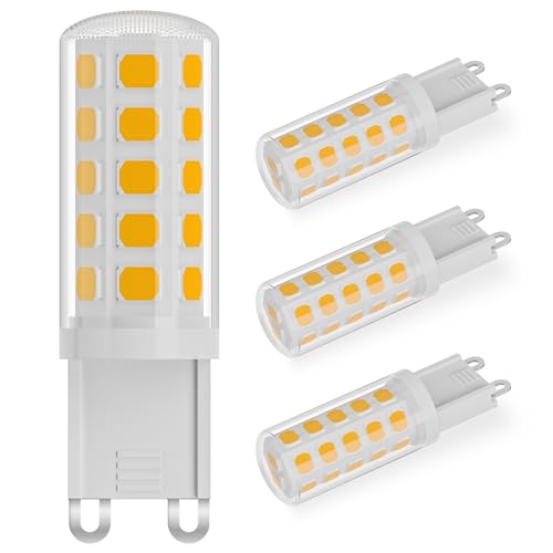 VIIVUU G9 LED Lampe warmweiß,LED Leuchtmittel G9 4W Ersatz 40W Halogenlampen,LED G9 Warmweiss Birne 400LM Glühbirne 3000K,für Kronleuchtern,Tischlampen, Deckenlampen, Nachttischlampen 3 Pack