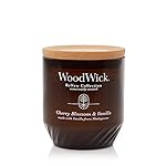 WoodWick® Renew Medium Candle, Black Currant & Rose Scented Candles, 6oz, Plant Based Soy Wax Blend, Made with Upcycled Materials and Essential Oils, Up to 55 Hours of Burn Time