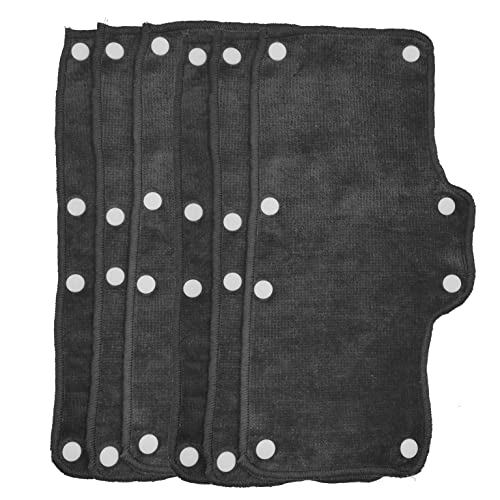 Dark Gray Sweatband for Hard Hat Washable Velvet Terry Cotton Hard Hat Liner NAEE snap on (6pcs)