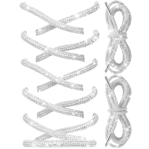 UamGlsob 4,5mm Rotondi Lacci con Strass Glitterati, Lacci Scintillanti con