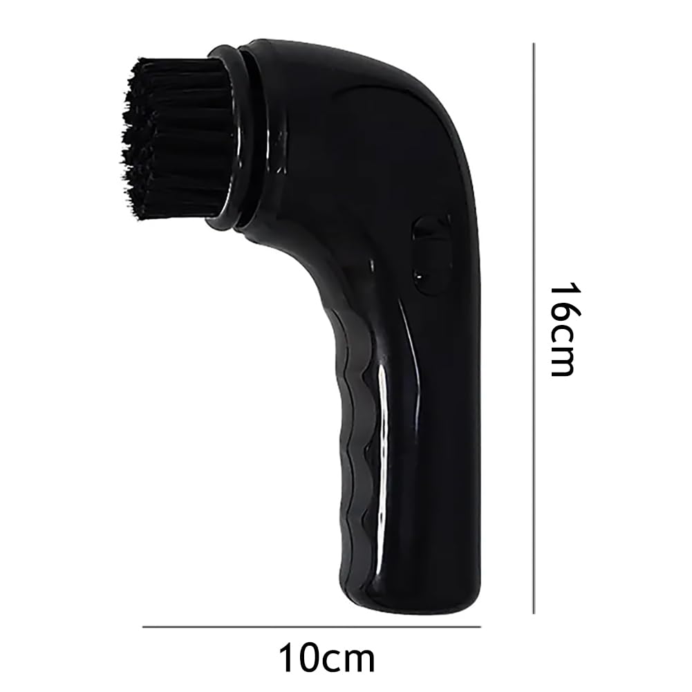 TsoLay Spazzola Pulisci Scarpe Elettrica, Lucida Scarpe Elettrico 2500 Giri/min, Aumento di Potenza, Materiale in Fibra, Kit di Cura Design Portatile per Scarpe, Stivali, Borse, Divano (Nero)