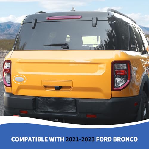 Image of RAZPOY for Bronco Emblem Cover, 5.31inch Rear Tailgate Overlay Badge Emblem Cover Trim Fit for 2021-2026 Ford Bronco & Bronco Sport, USA Flag White