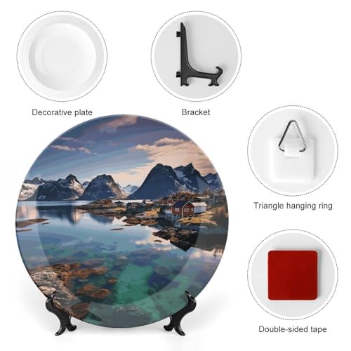 Plato decorativo de porcelana, 6 pulgadas miniatura 3