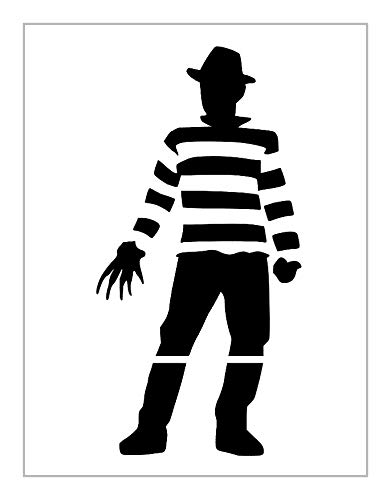 Freddy #1 Stencil Elm Street Horror Movie 8.5" x 11" Reusable Sheet S697