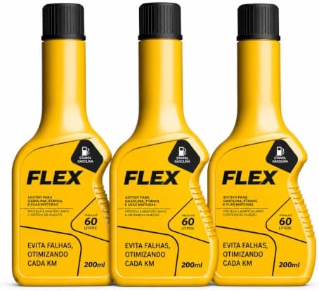 Kit 3 Aditivo Gasolina Etanol Via Tanque Carro Flex 200ml