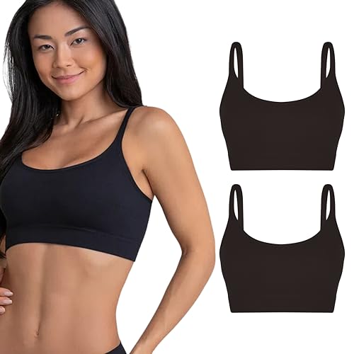 Kit 2 Top Power Basic Sem Costura Loba by Lupo Feminino, 2 Preto, M