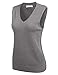 Produktbild Zeagoo Damen Weste Strick Pullunder V-Ausschnitt Strickweste Baumwoll Vest mit Strick Feinstrick für Business und Freizeit (1_Grau, EU 38 / M)