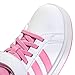 Adidas Unisex-Kids Grand Court 2.0 Elastic Lace, White/Bliss Pink/Black, 13.5