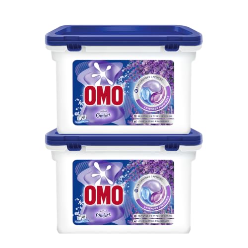 OMO 3in1 Laundry Capsules Lavender Freshness (Pack of 2) 30 Capsules Removes 99 Types of Stains