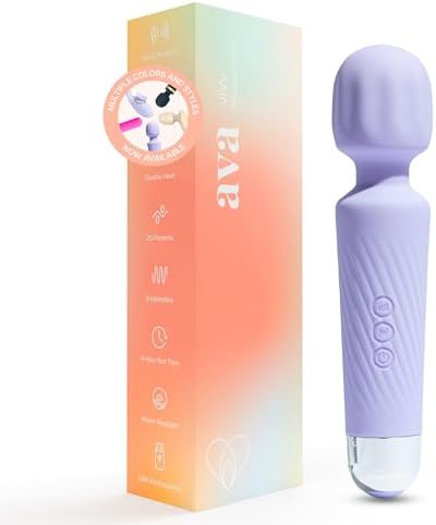 Ava Vibrator for Women – 4 Hour Battery Life | Water Resistant Body Safe Silicone | Clitoral Vibrator Sex Toy with 20 Patterns & 8 Speeds – Clit Stimulator Adult Sex Toys – Discreet Gift