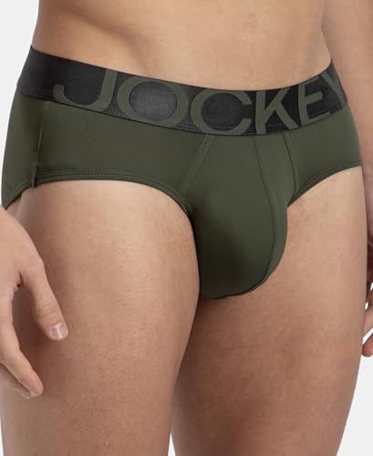 Image of Jockey IC27 Men's Tactel Microfiber Elastane Stretch Solid Brief with Moisture Move Treatment