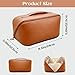 Dayify Large Makeup Bag, Portable Travel Cosmetic Bag, Large Opening Makeup Organizer, Toiletry Bag for Travelling, Makeup Brush Storage Bag for Women Girls Gifts (brown)
