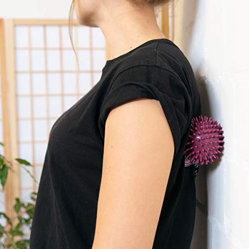 Navaris 3X Igelball mit Noppen - 3er Set Igel Ball Massageball - Massage für Hand Fuß Rücken Balance - Fitness Noppenball medium und hart - Image 3