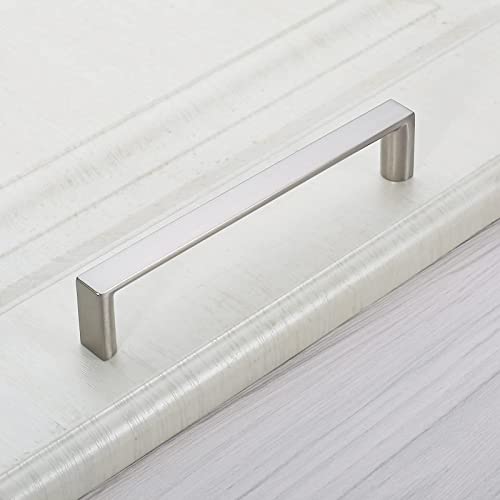 Image of 6 Pack 5 Inch Brushed Nickel Cabinet Pulls, Kitchen Hardware