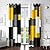 Tyrot Yellow 100% Blackout Curtains for Bedroom 63 inch Length 2 Panels Set Mustard Yellow Grey Modern Abstract Geometric Black Out Curtains Room Darkening Window Drapes for Living Room, 52Wx63L
