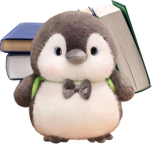 Mochila genérica de peluche de pingüino – Tejido acolchado suave | Ligero de 25 cm de alto y 150 g | Juguete animal adorable con lindo y mini para regalo de de cumpleaños