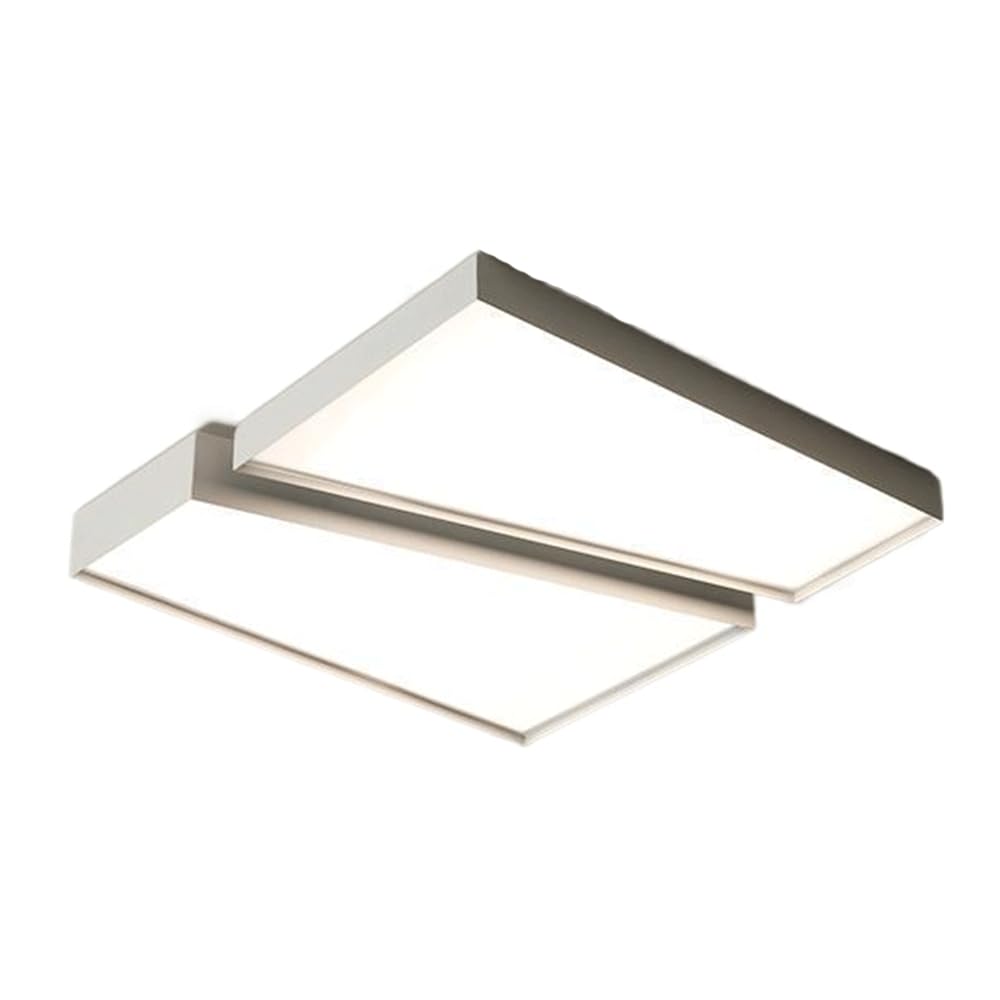 LYMSXAZOU Master Bedroom Close to Ceiling Light Modern LED Lighting Fixture, Flush Mount - Matte White, Minimalist Kitchen Fixtures for Bedroom, Entryway, Laundry Room, 19.7in