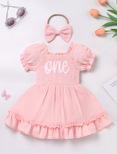 Baby Girl Strawberry Sun Romper Dress with Headband One Half Year Cake Smash Outfits Princess 1st Birthday Clothes4