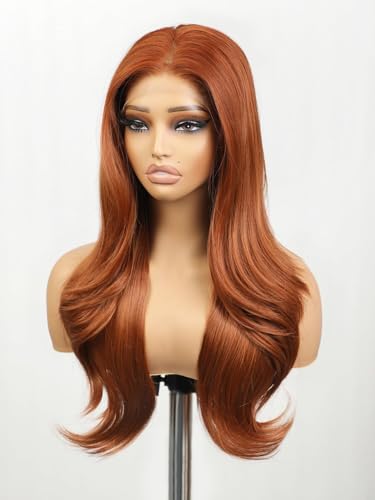 cuiud Auburn Lace Front Wigs for Women 13×4 HD...