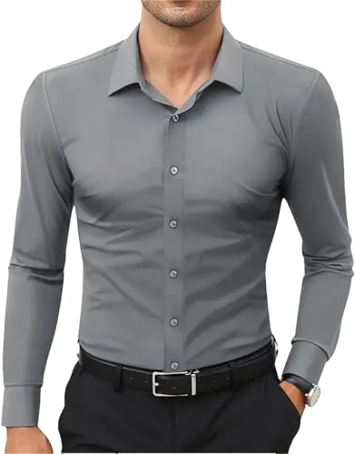 Chemises de bal infroissables manches longues boutonnées homme pour rester impeccable