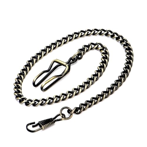 Chaîne de montre de poche BOSHIYA Albert en alliage vintage de 37 cm