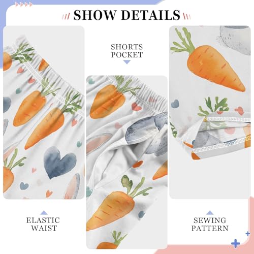 Pajama Pants Rabbits Watercolor Carrots PJ Bottoms Sleepwear Lounge Sleep Pant with Pockets4