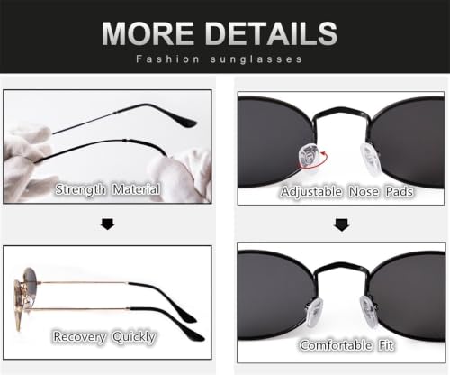 Image of GIFIORE Rimless Rectangle Sunglasses Retro 90s Frameless Sun Glasses Vintage Tint Lens Shades