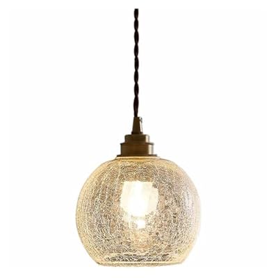 Modern Glass Globe Chandelier E26/E27 Base Kitchen Island Pendant Lighting Brushed Brass Vintage High Adjustable Hanging Light for Bedroom, Living Room, Entryway, Hallway