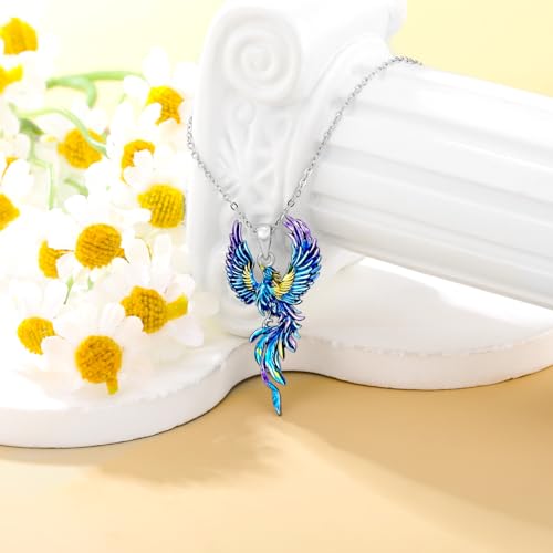 Hummingbird/Phoenix/Owl/Dove/Flamingo/Raven/Blue Jay/Cardinal/Peacock/Eagle/Parrot/Robin Necklace for Women 925 Sterling Silver Bird Pendant Necklace Animal Jewelry Gift for Mother Wife3