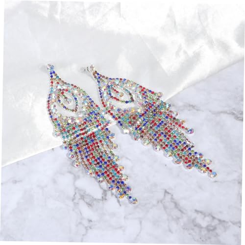 Boucles d'oreilles strass franges fluides et éclatantes - 7