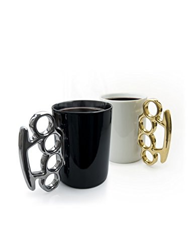 Taza Thabto Knuckle Duster Negra y Plateada miniatura 2