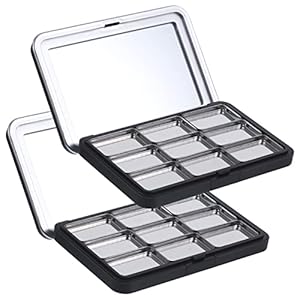 KALLORY 2 Conjuntos De Recipiente De Paleta De Sombra Paleta De Blush Vazia Paleta De Maquiagem Magnética Para Maquiagem De Batom (9 Grades) - 11 41TDYAP4SYL. SS300